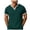 Dark Green, variant on Leey-World Tshirt for Men Men's Casual Henley Shirt Short Sleeve Cotton Pique Band Collar Shirt Summer Button Basic Tee Shirts(Dark Green,L)