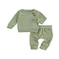 thumbnail image 1 of Baby Girls Clothes Short Sleeve Tops Drawstring Elastic Waist Shorts Outfits, 1 of 5