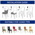 thumbnail image 6 of Chair Slipcover for Dining Room,Solid Color Parsons Chair Cover Universal Removable Washable Anti-Dust Soft Super Fit Chair Protector for Hotel Banquet Wedding Living Room-4-Navy blue, 6 of 7