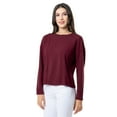 thumbnail image 4 of Lee Women's and Plus Crew Neck Cropped Waffle Knit Pullover Top, S-4X, 4 of 4
