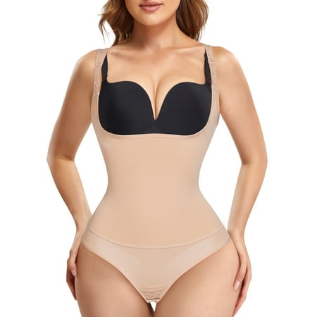 

Loday Women Full Body Shaper Waist Trainer Underbust Corset Cincher Open Bust Shapewear Tummy Control Bodysuit