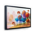 thumbnail image 3 of Designart 'Colourful Trees Abtract Impression III' Traditional Framed Canvas Wall Art Print, 3 of 5