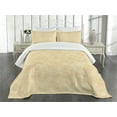 thumbnail image 3 of Ambesonne Ivory Quilted Bedspread Set 3 Pcs, Blurry Abstract Art, Queen Size, Cream, 3 of 5