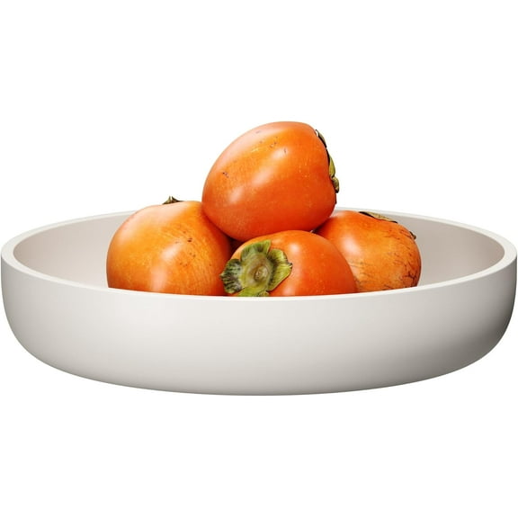 Concrete Fruit Bowl for Kitchen Counter - Large Decorative Bowl for Home Decor - Modern Key Bowl for Entryway Table - Concrete Bowl - Decorative Bowls for Home Decor - White Fruit Bowl Decor