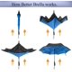 thumbnail image 3 of Better Brella 1039 Paraguas Ancho Abierto Al Revés Resistente al Viento - Negro, 3 of 7