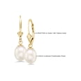 thumbnail image 7 of Gem Stone King Gorgeous 14KT Gold 9mm Cultured Freshwater Pearl Dangle Women's Earrings, 7 of 7