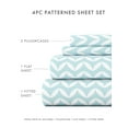 thumbnail image 5 of 4-Piece Light Blue Chevron Printed Bed Sheets Set for Twin Size Bedding by Comfort Canopy, 5 of 11