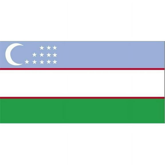 5 ft. X 8 ft. Nyl-Glo Uzbekistan Flag