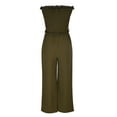 thumbnail image 5 of Maean Women's Off Shoulder Jumpsuit Summer Trendy Sleeveless Wide Leg Loose Rompers Long Pants with Pockets, 5 of 6