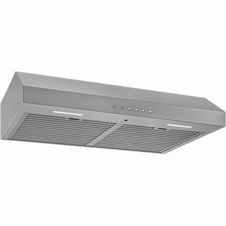 Broan-Nutone GLA3364SS 36 in. Glacier 490 Max Blower CFM 1.0 Sones Stainless Range Hood Under Cabinet, Stainless Steel