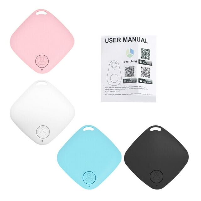 CHUANK 4 Pcs Traceur GPS Intelligent pour Carreaux Sans Fil Bluetooth Anti-Perte Portefeuille Clé Chercheur pour Animaux