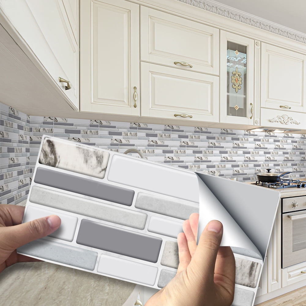 Goory SelfAdhesive Kitchen Wall Tiles Bathroom Mosaic Brick Sticker