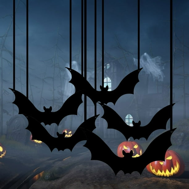 Murcielagos de miedo negros para decoracion de patio de Halloween suministros de fiesta decorativos de miedo Wmkox8yii gf10889 Bodega Aurrera en linea