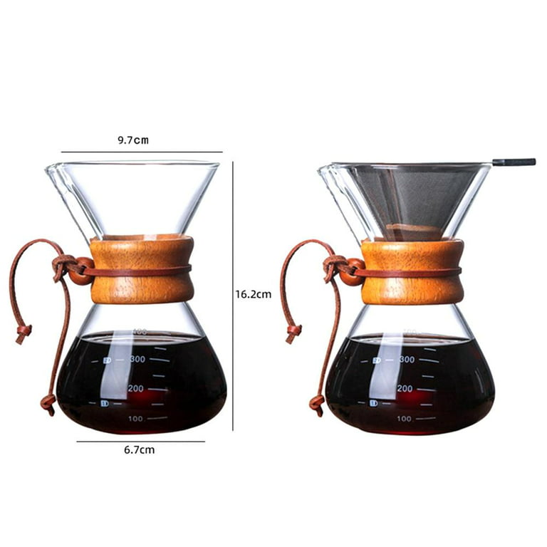 Bean Envy Pour over Coffee Maker - 5 Cup Borosilicate Glass Carafe