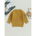 thumbnail image 4 of Bagilaanoe Toddler Baby Girl Knitted Sweater Long Sleeve Embroidery Pullover 6M 12M 24M 3T 4T 5T 6T Kids Warm Jumpers Tops Fall Loose Knitwear, 4 of 8