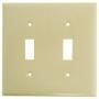 thumbnail image 2 of HUBBELL WIRING P2I 2-Gang Ivory Toggle Wall Plate, 2 of 2