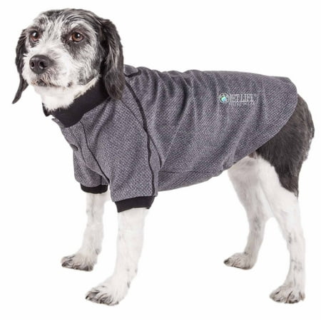 Navy Dog Football Jersey - Pet Life ® Active 'Fur-Flexed' Relax-Stretch Wick-Proof Performance Dog Polo T-Shirt