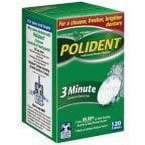 Polident 3 Minute Antibacterial Daily Denture Cleanser 120Ct