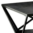 thumbnail image 3 of Faux Marble Coffee Table with Open Shelf and Metal Frame, Gray and Black, 3 of 5