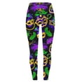 thumbnail image 5 of Feancey On Sale High Waisted Leggings for Women Buttery Soft Mardi Gras Yoga Pants Novelty Holiday Print Carnival Party Tights Slim Stretchy Running Workout Leggings Multicolor XXL, 5 of 7