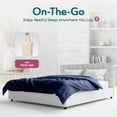 thumbnail image 4 of Sleepgram Supima 400 Thread Count Cotton Duvet Cover, Queen, Poseidon Blue, 4 of 8