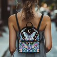 thumbnail image 4 of HELLHERO Butterfly & Mushroom Mini Backpack for Travel Work, Lightweight Travel Shoulder Bag Polyester Lots of Pockets Backpack Purse, 4 of 8