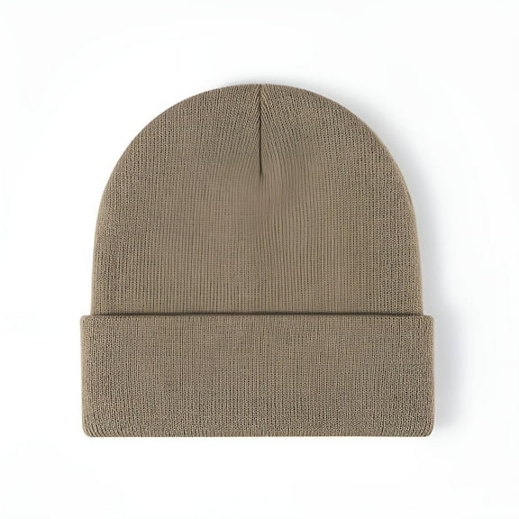 TELOLY Beanies Hats Men,Comfortable Ear Coverage Hats for Men,Protects From Winter Chill Mens Beanie,Khaki