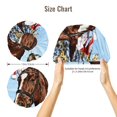 thumbnail image 5 of Logiee Christmas Horse Print Silk Bonnet Satin Bonnet for Sleeping Women and Men,Double Layer Hair Bonnet for Curly Braids Hair, 5 of 6