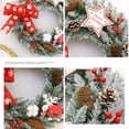 thumbnail image 3 of Artificial Christmas Garland Christmas Flocking Snowflake Rattan 270CM/106IN with Pinecone and Red Berries Mixed Artificial Encryption Falling Snow Rattan, 3 of 7