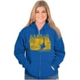 thumbnail image 4 of Popeye Kansas KS Local State Pride Zip Up Hoodie Men's Women's Brisco Brands M, 4 of 6