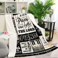 thumbnail image 3 of Piano Music Lover Gifts Throw Blanket, Music Piano Decor Blankets, Music Gifts for Men Women, Gifts for Piano Player,Soft Flannel Piano Blanket for Couch Bed 50"X60", 3 of 10
