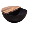 thumbnail image 5 of Diamond Sofa SALEMCTNABL Salem Round Drum Storage Cocktail Table with Natural Mango Wood Top & Metal Base, Natural, 5 of 7