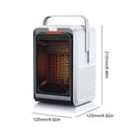 thumbnail image 3 of Calentador Eléctrico De Calefacción Rápida Y Silenciosa Calentador de espacio de 1000 W, temporizador de 8 H con termostato digital para oficina (enchufe europeo blanco), 3 of 5
