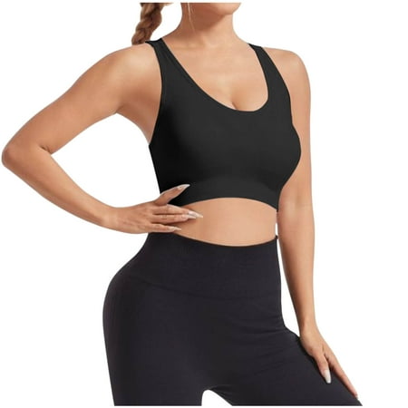 Womem Yoga Sport Bra Wire Free Basic Bras Workout Brassiere Full Coverage Slim Bralettes Supportive Minimizer Bra Breathable Lightweight Underwear