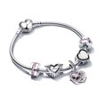thumbnail image 1 of Seialoy, pulseras con colgante de llave de corazón Chapado en plata para mujeres, pulsera Original con cuentas de corona de princesa para niñas, joyería para esposa Tan Jianjun  unisex, 1 of 2