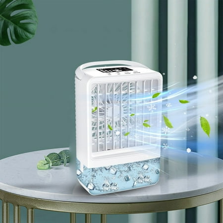

New Year Reset Dvkptbk Portable Air Conditioner USB Chargeable Personal Mini Air Conditioner With 3-Speed With LED Lights For Home Office Bedroom