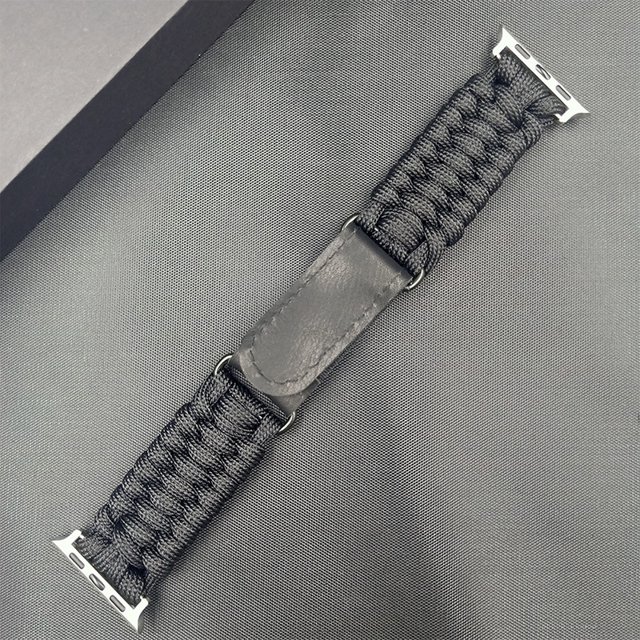 Adecuado para correa de Apple Watch Correa de reloj deportiva de nailon tejida con cuerda tipo paraguas para Apple Watch de 38/42/40/44 mm