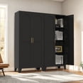 thumbnail image 7 of Steel Metal Storage Cabinet with Adjustable Shelves Large Capacity for Bedroom and Living Room Organization, 7 of 7