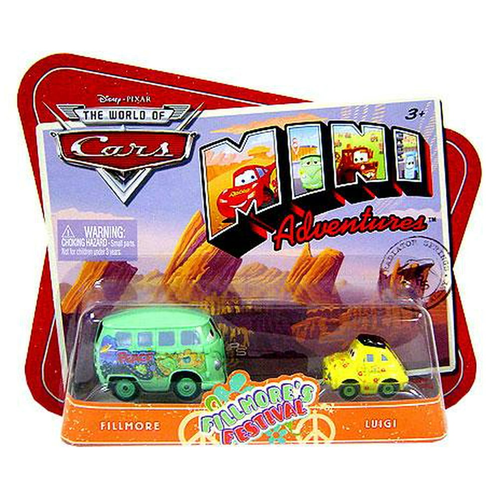 Fillmore's Festival Plastic Car 2Pack Fillmore & Luigi Disney Cars