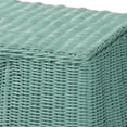 thumbnail image 5 of bali & pari Palm Bohemian Seafoam Green Scallop Rattan Console Table, 5 of 6