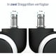thumbnail image 5 of Ruedas giratorias para patines, ajuste universal para pasadores de 11 mm, protegen sus pisos de rayones y daños, rodamiento cómodo con dos ruedas sobre eje de acero, reemplazo resistente para muebles, 5 of 5