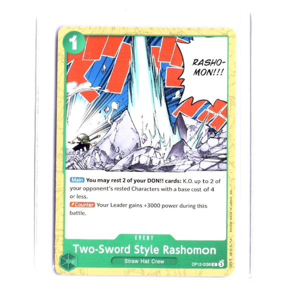 2024 Bandai One Piece Card Game OP-12 Roronoa Zoro OP12-038 English Card