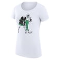 thumbnail image 2 of Women's G-III 4Her by Carl Banks White Dallas Stars Super-Slim Fit Lightweight Hockey Girls T-Shirt, 2 of 3