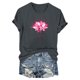 thumbnail image 3 of Blusas de Manga Corta para las Mujeres Divertida Impresión Cuello Redondo Camiseta Vintage, Blusas de Primavera para las Mujeres, 3 of 4