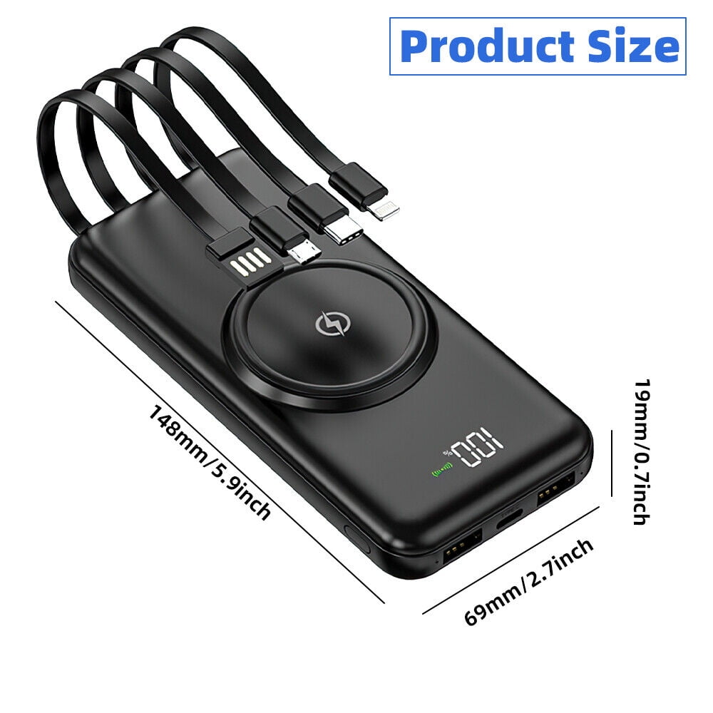 MDHAND Qi Wireless Power Bank 20000mAh Backup Portable Charger External Battery Backup