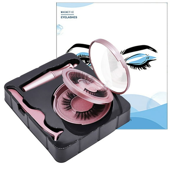 Royalbelle Artificial Fiber Magnetic Eyelashes Set With Eyeliner Natural Looking Fake Eye Lash Magnetic Lashes Kit