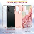 thumbnail image 2 of CASEFIV for Motorola Moto G Power 2022 Case,Marble Pattern Heavy Duty Shockproof Full Body Protective Phone Covers for Women Girls ,Rose Gold, 2 of 7