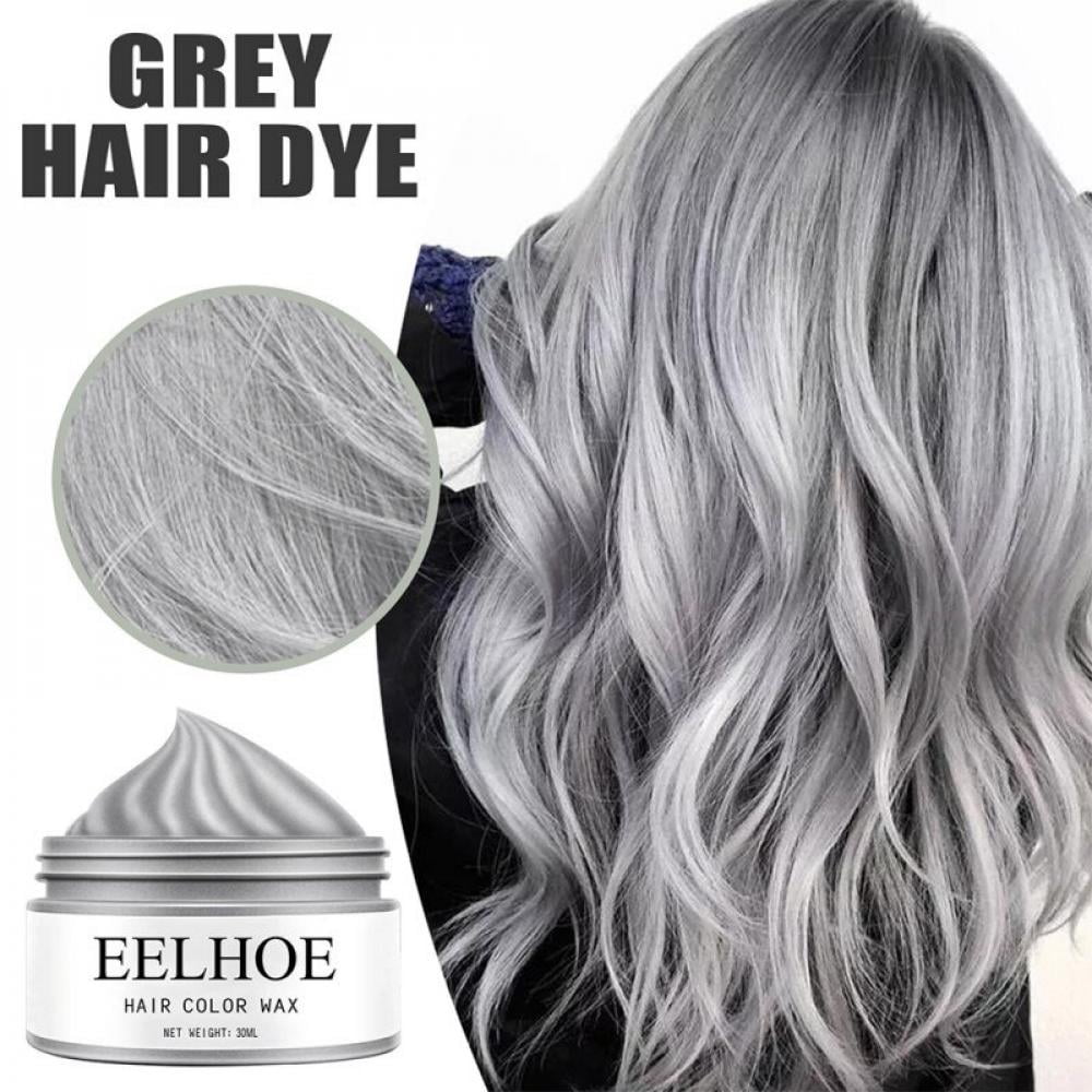 Temporary Hair Color Hair Wax, Unisex Hairstyle Hair Color Wax, Fashion DIY Hair  Wax Color Mud For Dark Black Hair Dye, Silver Hai 