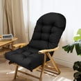 thumbnail image 3 of jinwen High Back Patio Chair Cushion Indoor Outdoor High Back Rocking Chair Cushion Black, 3 of 8