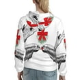 thumbnail image 7 of Daiia Moose Kissing Under Mistletoe Pattern Women's Fashion Hoodies & Sweatshirts with Kangaroo Pocket Hooded Sweatshirt with Eye-catching Drawstrings-X-Large, 7 of 7